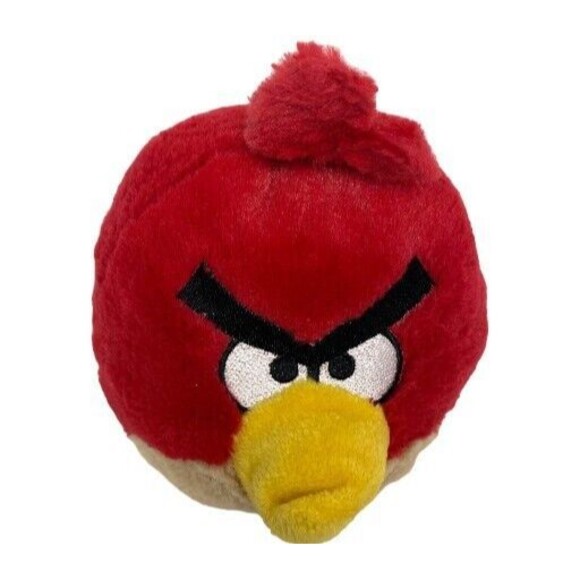 Angry Birds Red Plush Ball Commonwealth Stuffed Toy Round Soft Game Character - Picture 1 of 7